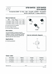 DataSheet STB19NF20 pdf